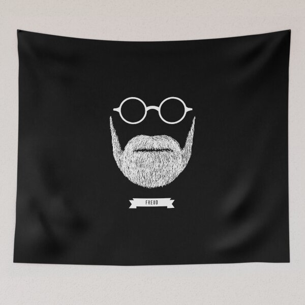 Item preview, Beards-With-Glasses--Sigmund-Freud-In-White designed and sold by AndreaGrohmann.