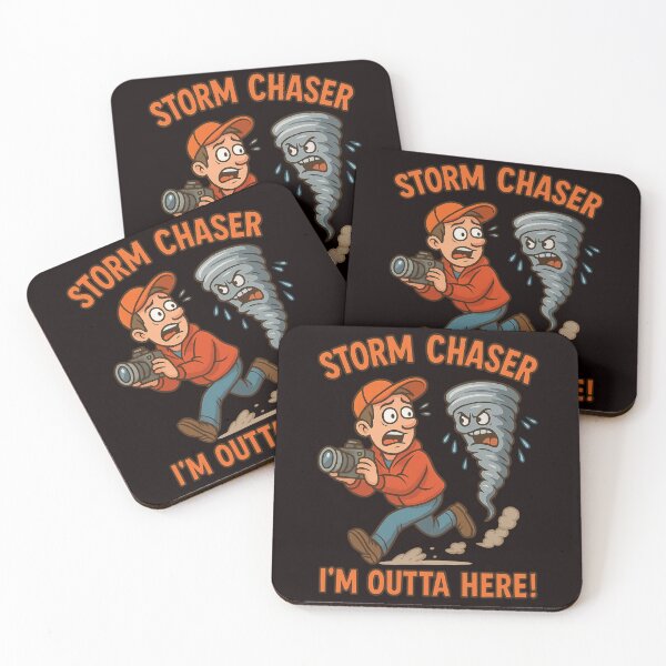 Item preview, Storm Chaser – Funny Tornado Escape Cartoon designed and sold by Tadeusz1.