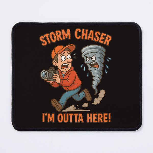 Item preview, Storm Chaser – Funny Tornado Escape Cartoon designed and sold by Tadeusz1.