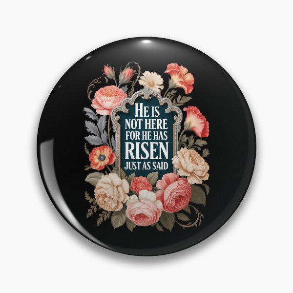 Item preview, He is Risen He Is Not Here Easter Day Christian Jesus Floral designed and sold by HellD3vil-Art.