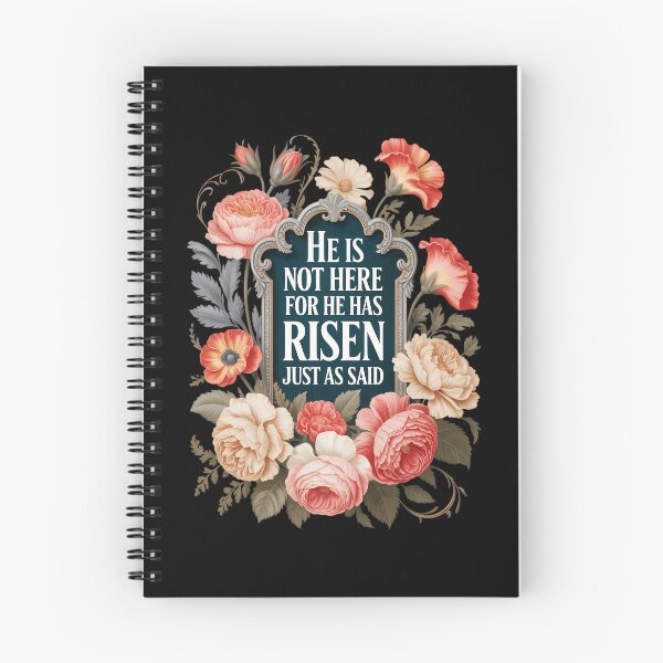 Item preview, He is Risen He Is Not Here Easter Day Christian Jesus Floral designed and sold by HellD3vil-Art.