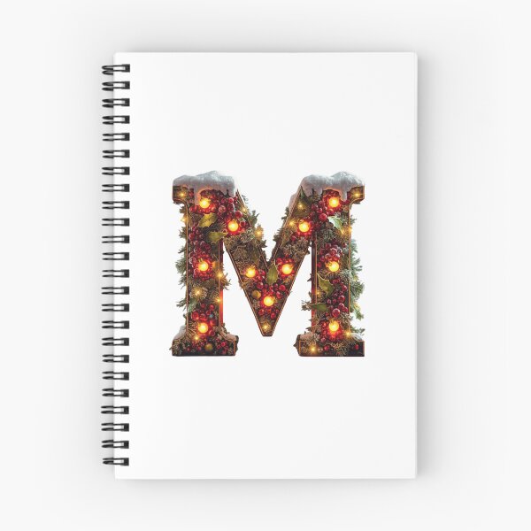 Item preview, Christmas Letter M Monogram – Festive Holiday Alphabet Art designed and sold by Cultradesign.