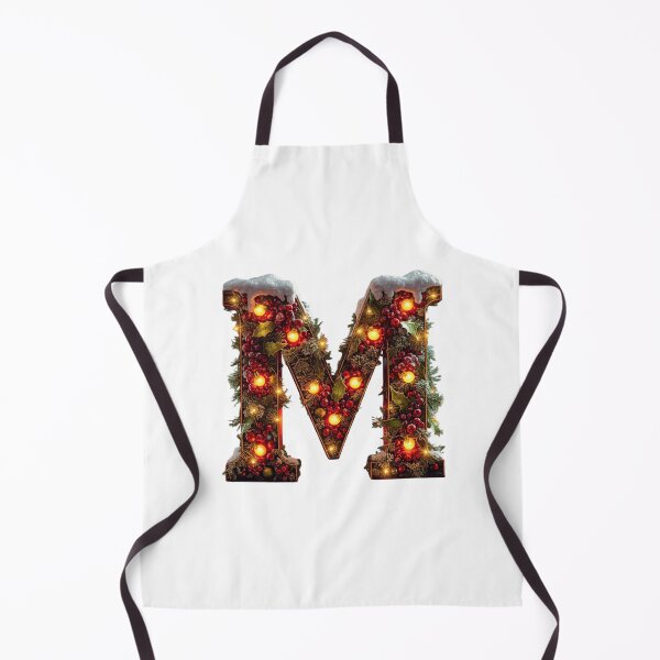 Item preview, Christmas Letter M Monogram – Festive Holiday Alphabet Art designed and sold by Cultradesign.