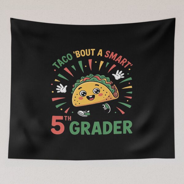 Item preview, Taco 'Bout A Smart 5th Grader Back To School Pupil Taco Fan designed and sold by ToggleBet.