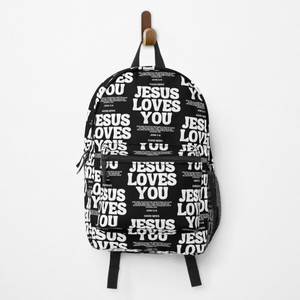 Item preview, Jesus Loves You (John 316) Bible Verse (On Back) Christian designed and sold by ConnieDora.