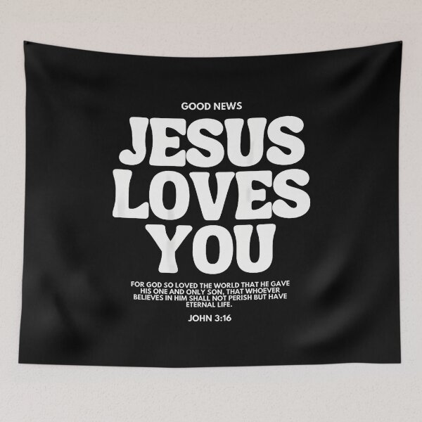 Item preview, Jesus Loves You (John 316) Bible Verse (On Back) Christian designed and sold by ConnieDora.
