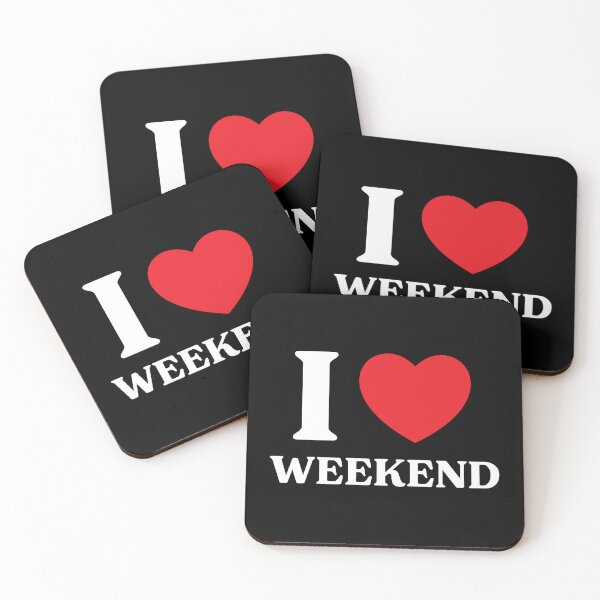 Item preview, I Love Weekend – Fun Minimalist Text Design designed and sold by CurlyDude.