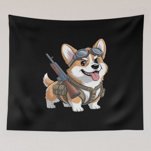 Item preview, Tactical Corgi Steampunk Warrior Dog Lovers designed and sold by ToggleBet.