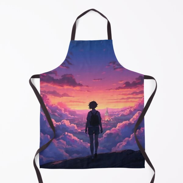 Item preview, Vibrant Sunset Clouds - Anime Traveler Lofi Aesthetic Dreamscape designed and sold by MugenAnime.