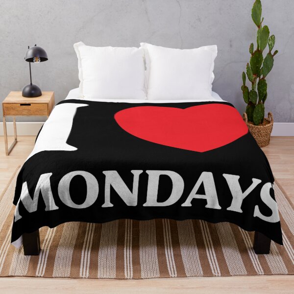 Item preview, I Love Mondays – Funny Ironic Minimal Text designed and sold by CurlyDude.