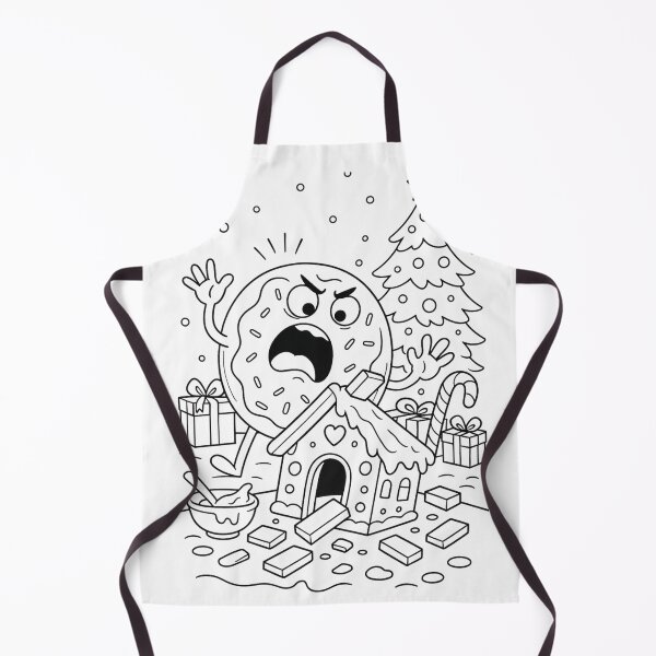 Item preview, Angry Donut vs. Gingerbread House – Christmas Meltdown designed and sold by ComedyInkFactor.
