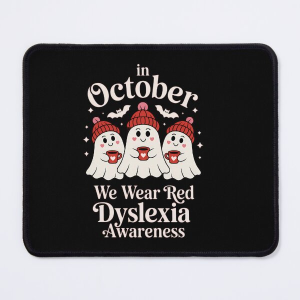 Item preview, In October we wear red Dyslexia Awareness Halloween Ghost designed and sold by HellD3vil-Art.