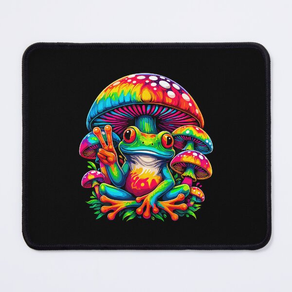 Item preview, Tie-Dye Frog Peace Sign Mushroom Hippie designed and sold by ConnieDora.