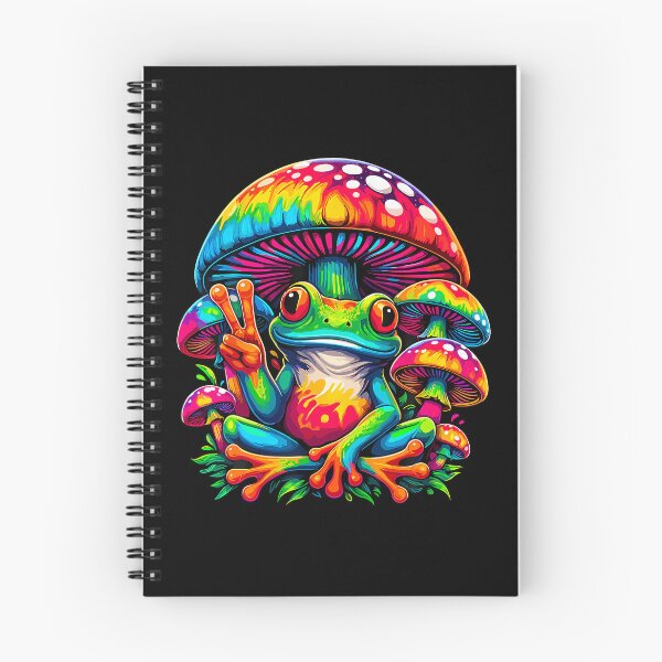 Item preview, Tie-Dye Frog Peace Sign Mushroom Hippie designed and sold by ConnieDora.