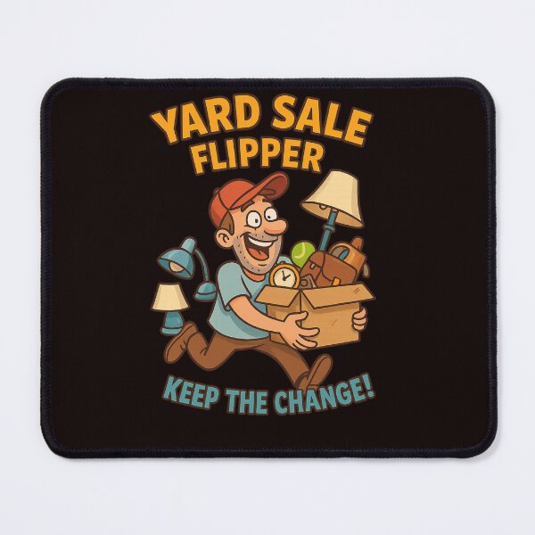Item preview, Yard Sale Flipper – Funny Thrift Treasure Hunter Cartoon designed and sold by Tadeusz1.
