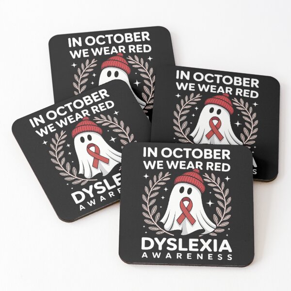 Item preview, In October We Wear Red Dyslexia Awareness Student Teacher designed and sold by HellD3vil-Art.