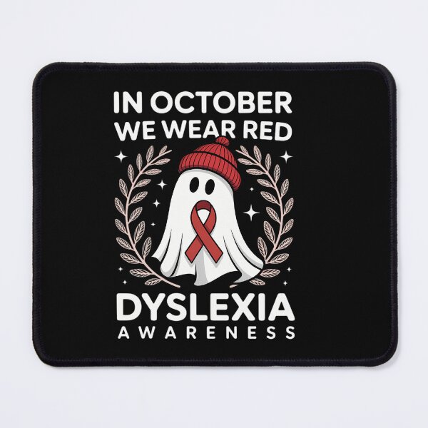 Item preview, In October We Wear Red Dyslexia Awareness Student Teacher designed and sold by HellD3vil-Art.