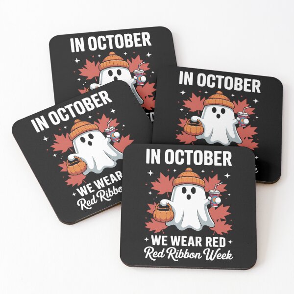 Item preview, In October We Wear Red for Red Ribbon Week Halloween designed and sold by HellD3vil-Art.