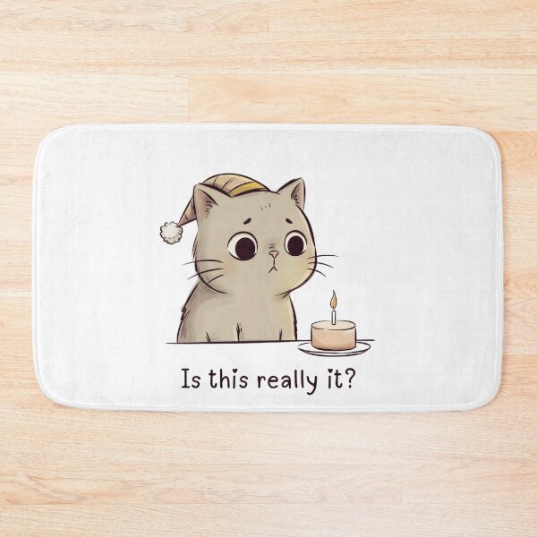 Item preview, Is This It? Worried Cat Birthday Party Hat Tee Sticker designed and sold by GeniePixel.