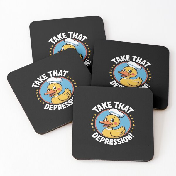 Item preview, Take That Depression Cheerful Duck Uplifting designed and sold by BubblePancake.