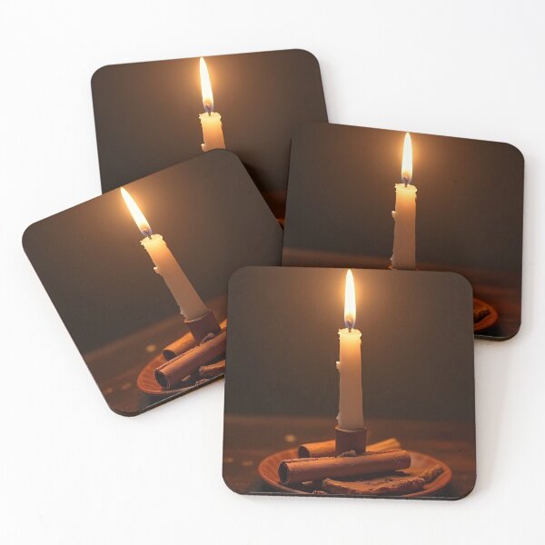 Item preview, Candlelight and cinnamon sticks in a warm atmosphere designed and sold by Mianku | Für das Leben.