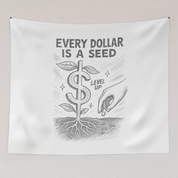 Item preview, Every Dollar Is a Seed Financial Literacy Pencil Sketch  designed and sold by Compound Money.