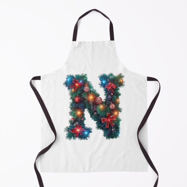 Item preview, Christmas Letter N Monogram – Holiday Alphabet Typography designed and sold by Cultradesign.