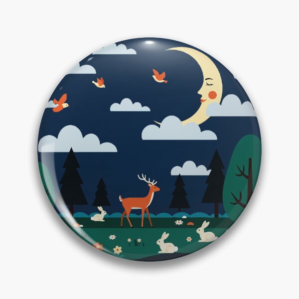 Item preview, Animal encounter at night on the grass designed and sold by Design4uStudio.