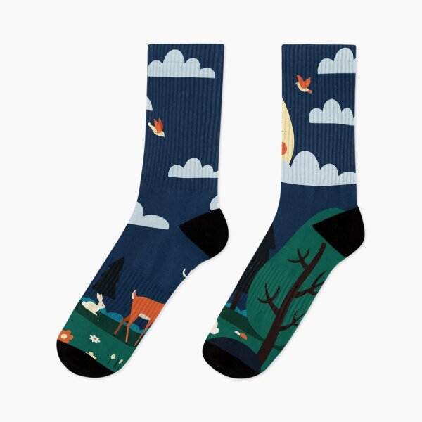 Item preview, Animal encounter at night on the grass designed and sold by Design4uStudio.