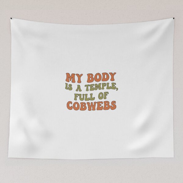 Item preview, My Body Is a Temple Full of Cobwebs T-Shirt | Funny Burnout Retro Tee | Self Deprecating Humor designed and sold by mantra2023.