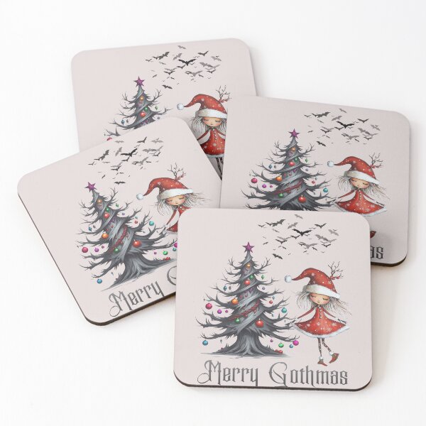 Item preview, Cute Dark Witch Christmas – Enchanted Gothic Holiday Tree designed and sold by WittyPrintWorks.