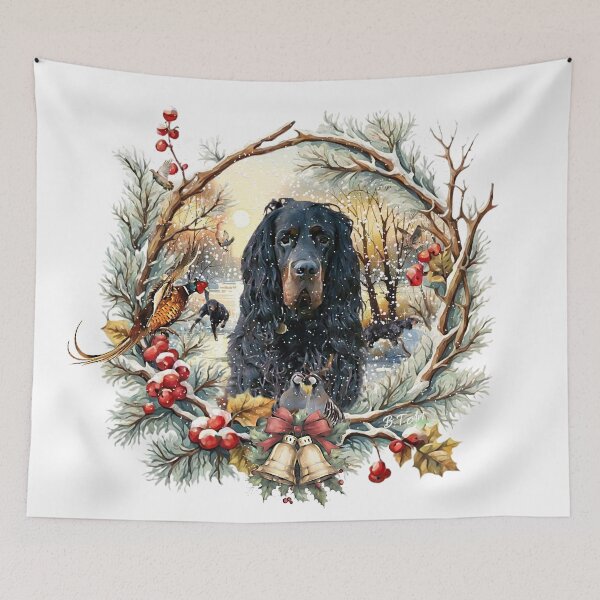 Item preview, Gordon Setter Christmas Joy – Seasonal Dog Art designed and sold by TammyHunterArt.