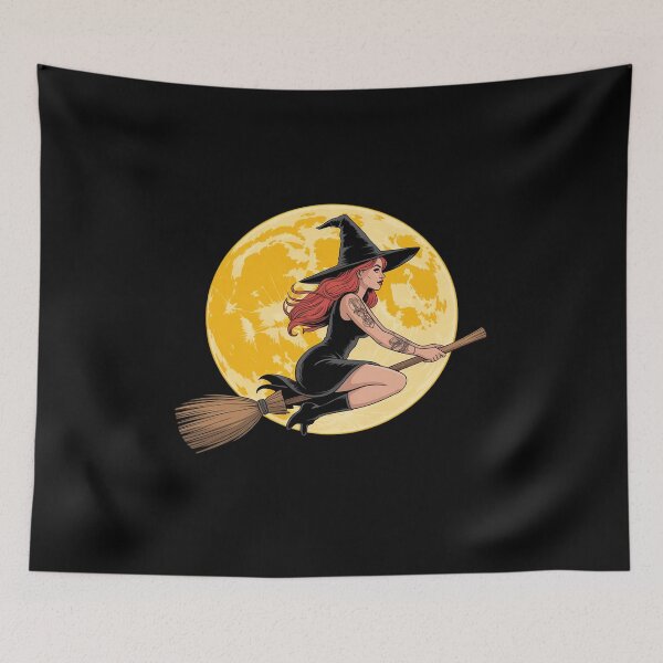 Item preview, Tattooed Witch Sat Astride A Besom designed and sold by NetoGalaxy.