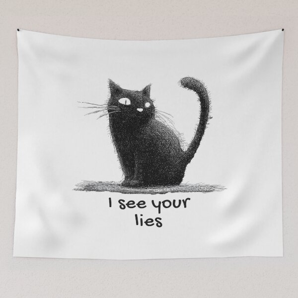 Item preview, Cat see lies designed and sold by TheAiAlchemyStudio.