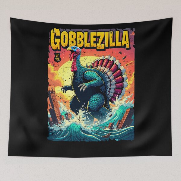 Item preview, Funny Happy Thanksgiving Humor Gobblezilla Retro Style Quote designed and sold by nguyenconguan80.
