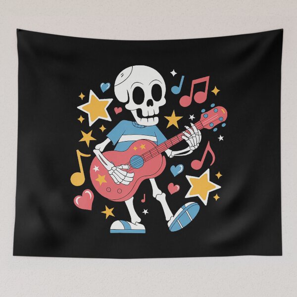 Item preview, Funny Skeleton Playing Guitar Cool Rock Funny Skeleton Jokes designed and sold by ToriCarylon.