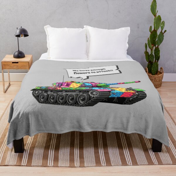 Item preview, Enough Flowers to Attack" Pop Art Tank designed and sold by KiwiRider.