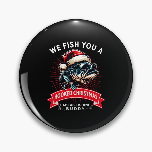 Item preview, Christmas Bass Fishing Merry Fishmas Santa Claus designed and sold by ElaineEsther.