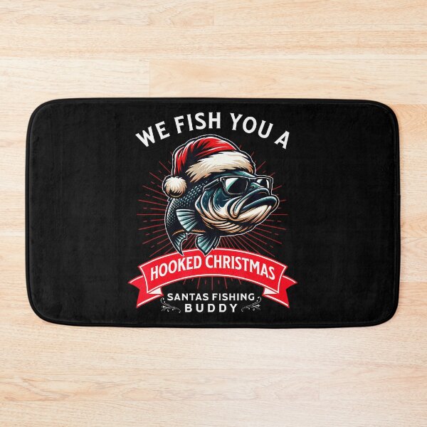 Item preview, Christmas Bass Fishing Merry Fishmas Santa Claus designed and sold by ElaineEsther.
