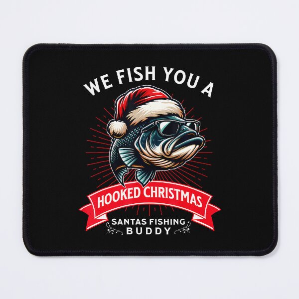 Item preview, Christmas Bass Fishing Merry Fishmas Santa Claus designed and sold by ElaineEsther.