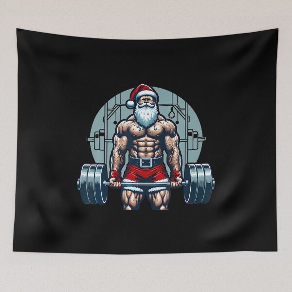 Item preview, Cool Santa Working Out This Christmas designed and sold by LorraineRita.