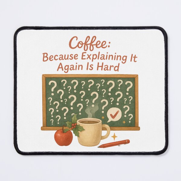 Item preview, Funny Teacher Coffee Minimal Watercolor Explaining Hard designed and sold by Just You Tee | Say It Loud, Wear It Proud.
