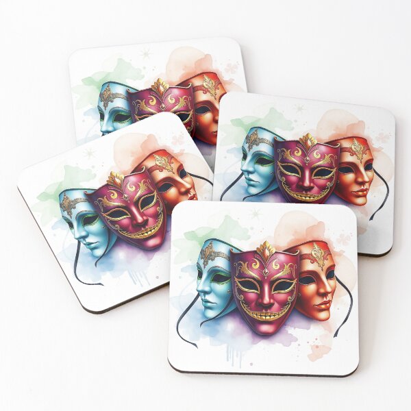 Item preview, Detailed Venetian Mask | Watercolor Style designed and sold by UnhingedBird.