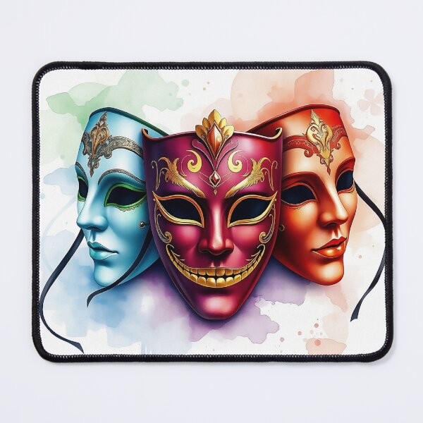 Item preview, Detailed Venetian Mask | Watercolor Style designed and sold by UnhingedBird.
