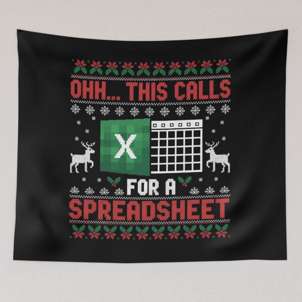 Item preview, Calls Oh Holiday Classic Funny Christmas Spreadsheet For Fashion This Nerd designed and sold by JasonCorvar.