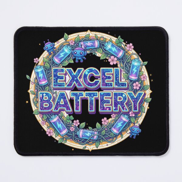 Item preview, **COLORFUL EXCEL BATTERY❤ batteries⭐Design designed and sold by WorthyByDwethi.