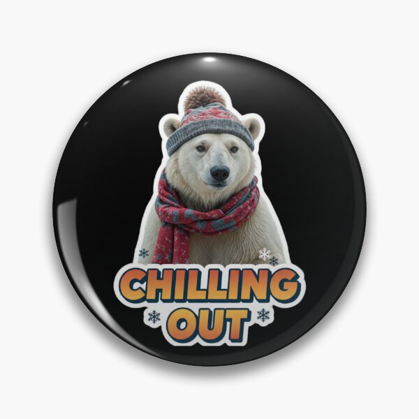 Item preview, Chilling Out Polar Bear Sticker | Funny Winter Animal & Cozy Vibe designed and sold by FluffinCool.
