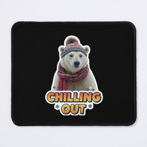 Item preview, Chilling Out Polar Bear Sticker | Funny Winter Animal & Cozy Vibe designed and sold by FluffinCool.