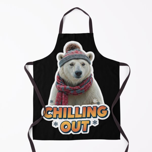 Item preview, Chilling Out Polar Bear Sticker | Funny Winter Animal & Cozy Vibe designed and sold by FluffinCool.
