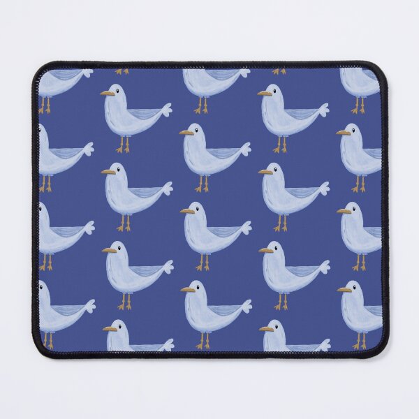 Item preview, Funny Minimalistic Seagull - Dark Blue background  designed and sold by ellealsopaints.